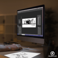 Martini Porsche Trailer Mockup in Photoshop. Artwork by Mike Lovell.