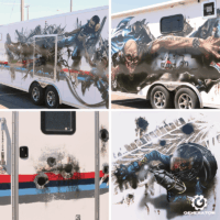 Martini Porsche Trailer Final Details. Artwork by Mike Lovell.