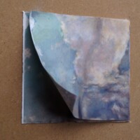 Hyperobject Study 1
27 cm x 22 cm (image: 9 cm x 8 cm)
oil paint on mylar, found image, MDF
2014 Hyperobject Study 1 27 cm x 22 cm (image: 9 cm x 8 cm) oil paint on mylar, found image, MDF 2014