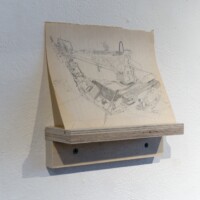 Chernobyl Museum Robots
8” x 7” x 2”
graphite and watercolour on 1990s Belarussian schoolbook paper
2017 Chernobyl Museum Robots 8” x 7” x 2” graphite and watercolour on 1990s Belarussian schoolbook paper 2017