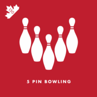 A bowling variant played only in Canada. Created by Thomas F. Ryan in Toronto, Ontario, at his Toronto Bowling Club after customers complained that the ten-pin game was too strenuous. Ryan reduced five tenpins down to about 75% size, and replaced bowling balls with hard rubber, hand-sized balls.