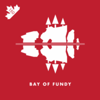 Located between New Brunswick and Nova Scotia, it is home to the world's highest tides. 160 billion tonnes of water move in and out of the Bay of Fundy twice daily.