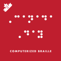 Canadian innovator, Roland Galarneau, was born blind with 2 percent vision. He created the Converto-Braille, a computer/printer that read and translated text punched on perforated tape, then embossed it on paper using a braille typewriter. His company produced its first braille books free of charge for visually impaired students. The front of this tile reads “Canada Day” in Braille.