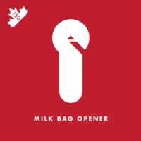 Most Canadians buy their milk in bags. These bags sit inside a pitcher with the top of the bag exposed. To open the bag, you must snip one of the corners. Too deep a cut and milk flows quickly; too small and the bag will sag. The solution is the milk bag opener, which makes the perfect cut.