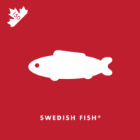 Not actually fish, these fish-shaped wine gum candies were developed in Sweden. Those consumed in North America are made in Hamilton, Ontario.