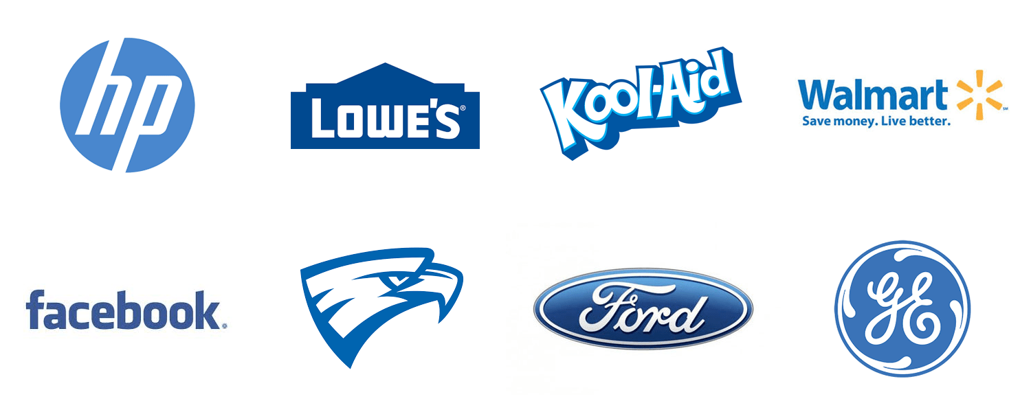 Blue logos