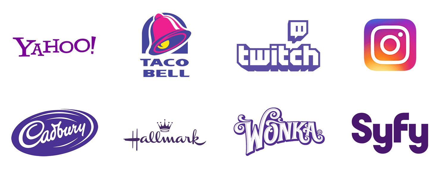 Purple logos