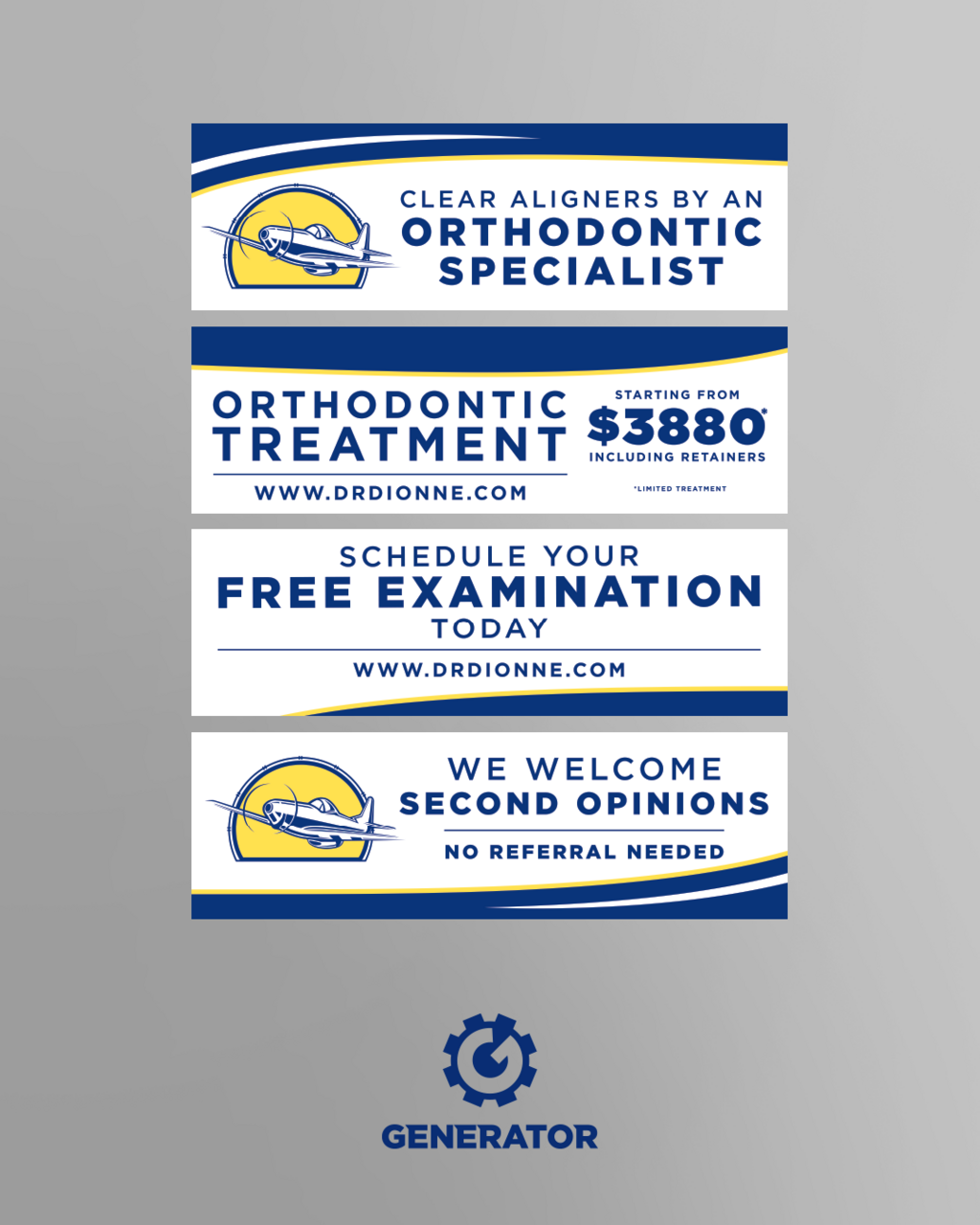 Dionne Orthodontics Window Decals