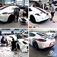 Martini Porsche Car Decal Installation