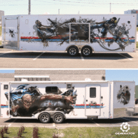 Martini Porsche Trailer Final Sides. Artwork by Mike Lovell.