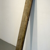 Superstratum (Wood) 6’ x 7.25” oil paint on masking tape, found wood 2014
