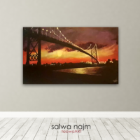 Ambassador Bridge, Windsor, Acrylic on Canvas