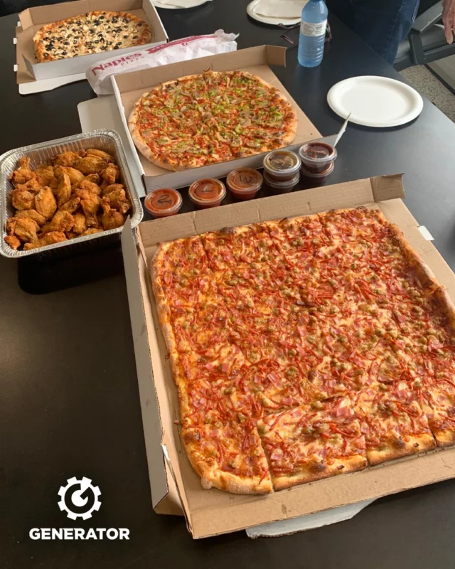 Thanks to the amazing staff at @naplespizzaontario for the great lunch for our staff meeting. What a great way to end the work week!