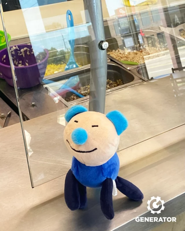 It’s Take A Monkey To Lunch Day, so we did exactly that! Alan stepped out for a delicious bite to eat across the street at @shawarmashack1 . If you haven’t visited, be sure to do just that!